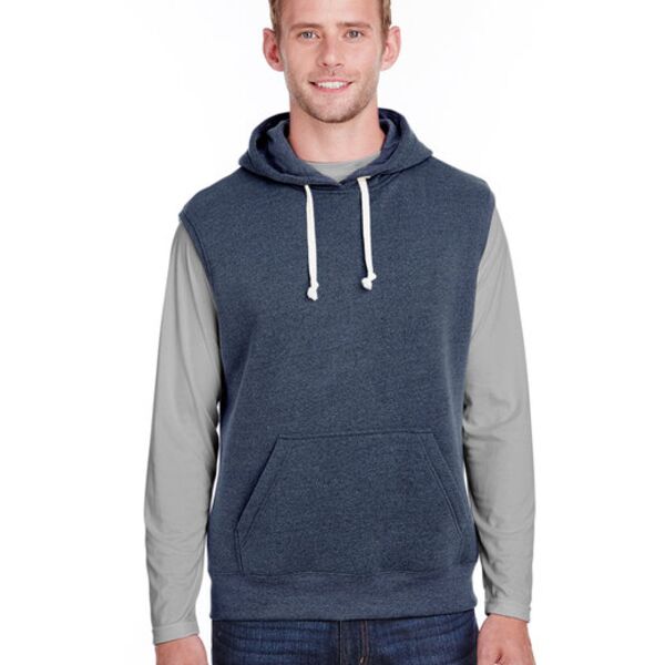 Adult Triblend Fleece Sleeveless Hooded Sweatshirt Thumbnail