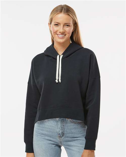 J. America – Women’s Crop Hooded Sweatshirt – 8853