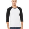 BELLA + CANVAS - Three-Quarter Sleeve Baseball Tee - 3200 - Image 4