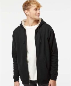 Independent Trading Co. - Sherpa-Lined Full-Zip Hooded Sweatshirt - EXP40SHZ
