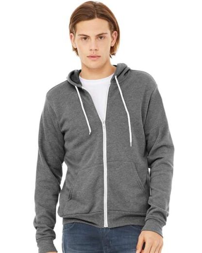 BELLA + CANVAS - Sponge Fleece Full-Zip Hoodie - 3739 - Image 83