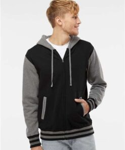 Independent Trading Co. - Heavyweight Varsity Full-Zip Hooded Sweatshirt - IND45UVZ