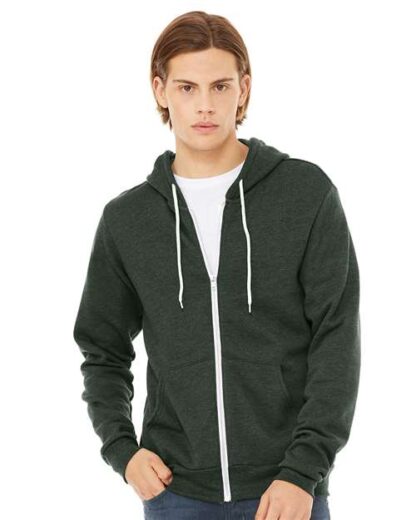 BELLA + CANVAS - Sponge Fleece Full-Zip Hoodie - 3739 - Image 125