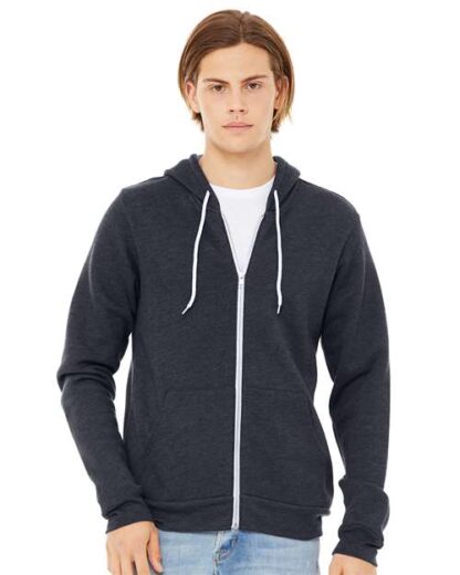 BELLA + CANVAS - Sponge Fleece Full-Zip Hoodie - 3739 - Image 153