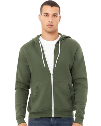 BELLA + CANVAS - Sponge Fleece Full-Zip Hoodie - 3739 - Image 216