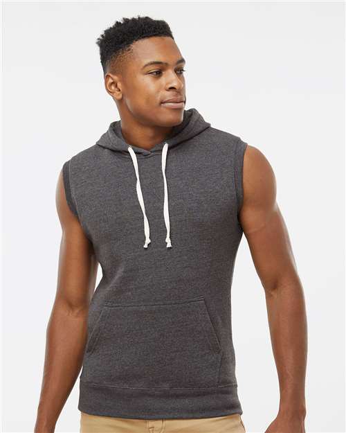 J. America – Triblend Sleeveless Hooded Sweatshirt – 8877