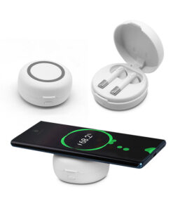 Prime Line Harmony Wireless Earbuds and Charging Pad