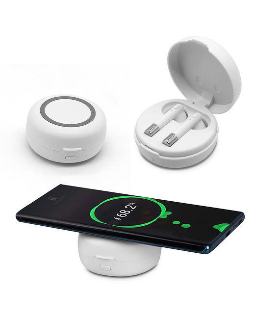 Prime Line Harmony Wireless Earbuds and Charging Pad