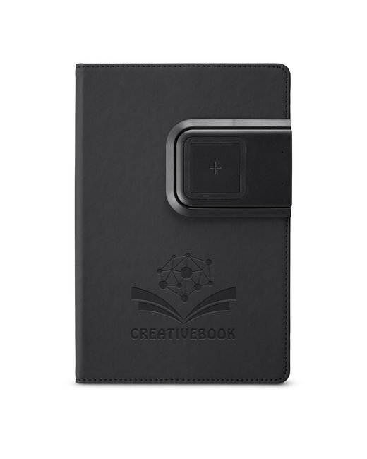 Prime Line Refillable Journal with Wireless Charging Panel