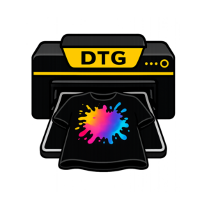 Direct-to-garment printing for full-color custom apparel and small quantity shirt orders.